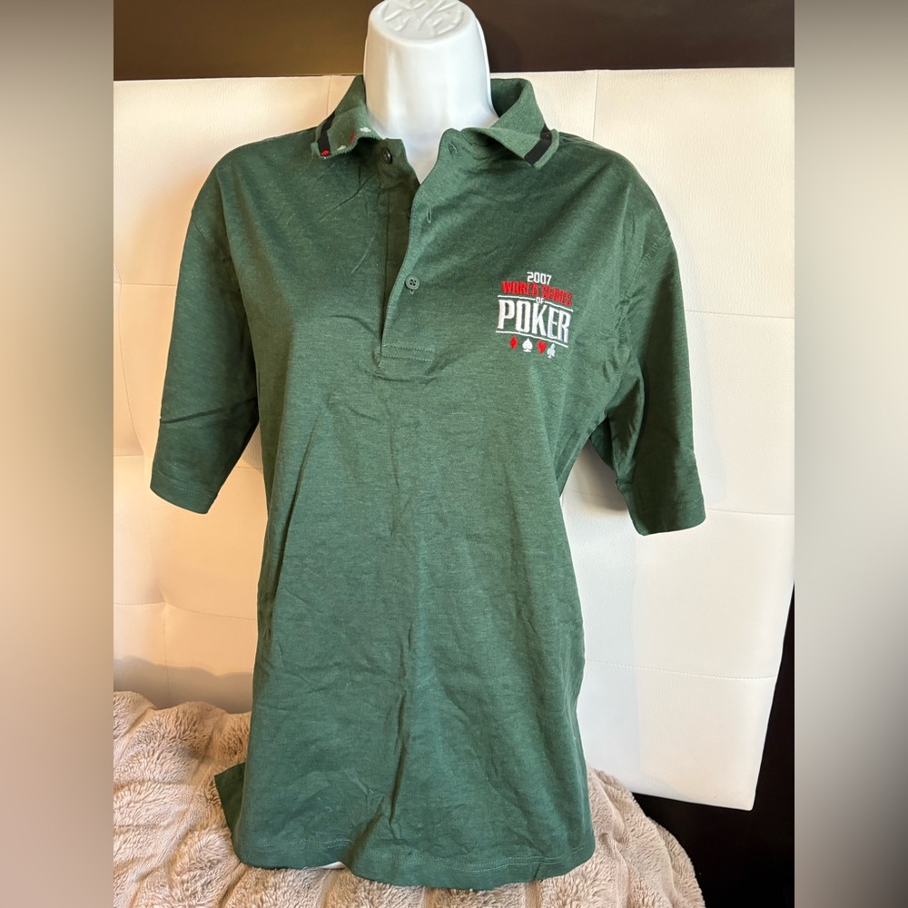 WSOP 2007 world series of poker golf shirt.  Brand New with Tags Size M